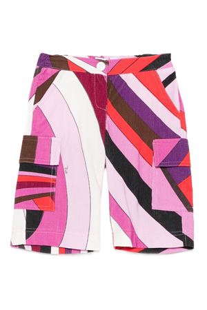bermuda in cotone multicolor EMILIO PUCCI KIDS | PX6040V0164513RO
